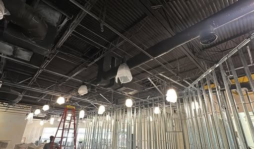 Commercial fit-out in progress
