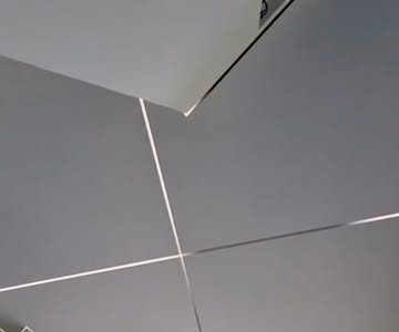Stretch ceiling with light lines